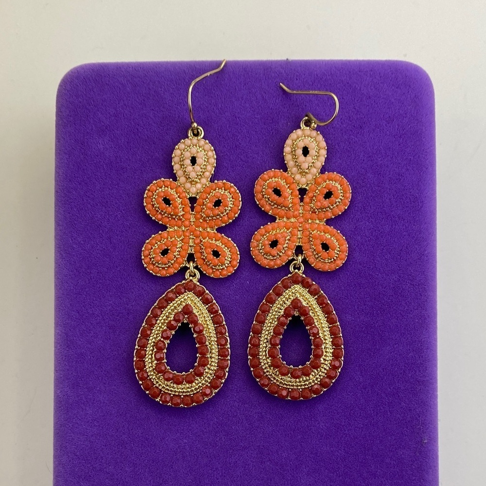 💛 925 Stella & Dot Capri Chandelier Earrings | Designer Boho Style